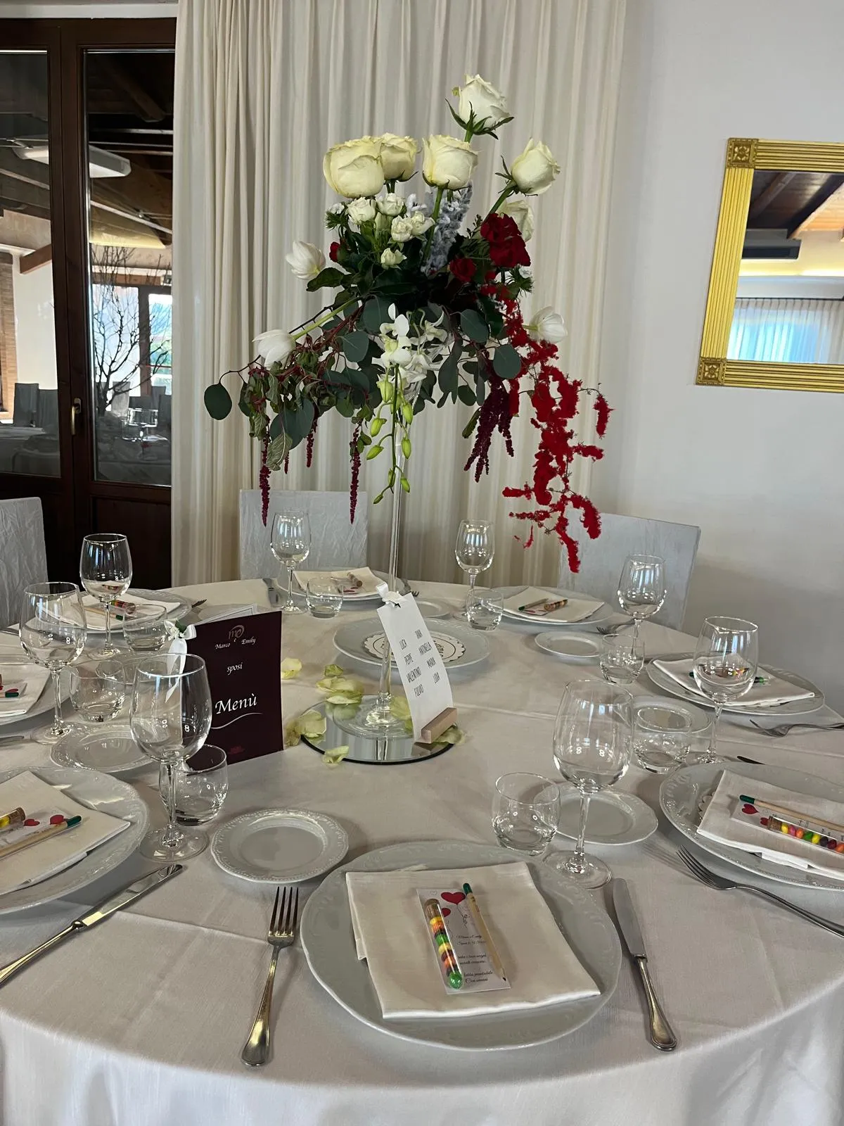 Scenografia del ricevimento